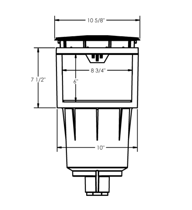 Pentair U-3 Skimmer White w/ White Lid & Frame, 2" Slip with 1-1/2" Slip Reducers, Includes Float and Check Valve, Basket | 08650-1404