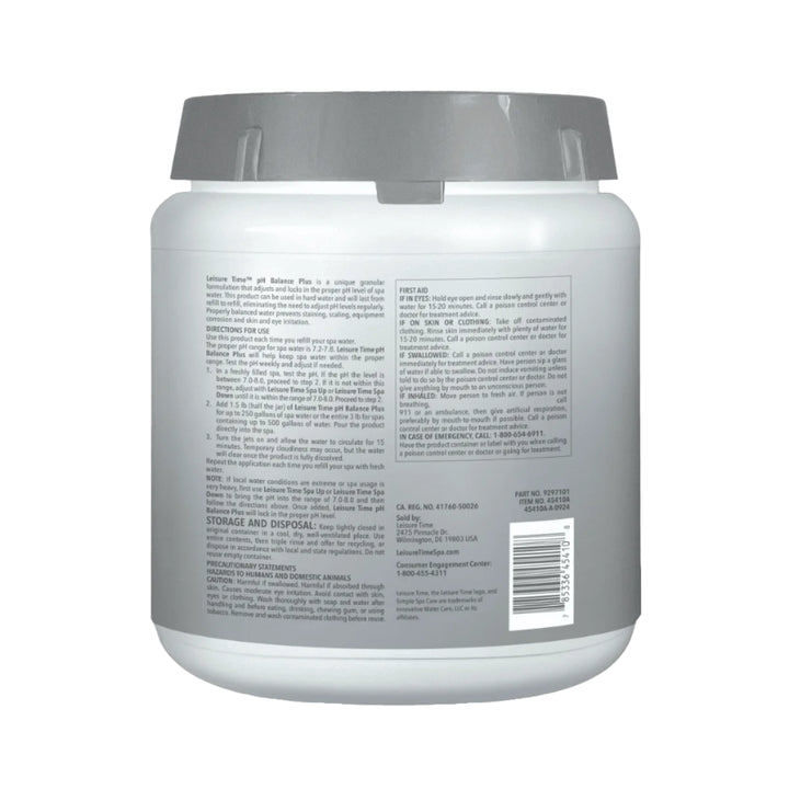 Leisure Time Spa pH Balancer, 3 lb Bottle | LT28 | 45410A