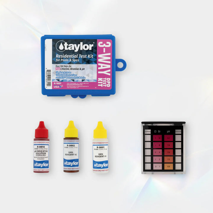 Taylor 3-Way DPD Test Kit for Free Chlorine, Bromine, pH | K-1001