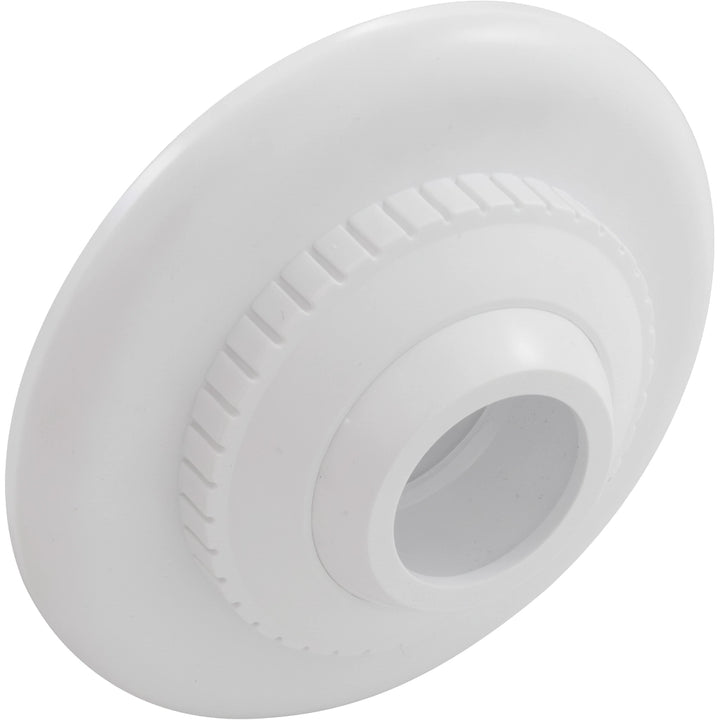 White round Hayward SP1422E flanged eyeball fitting with ribbed edge and 1" center opening.