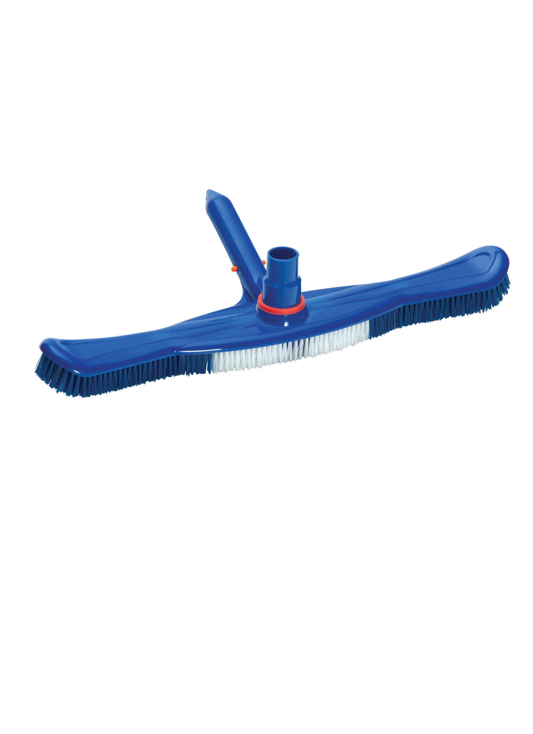 Ocean Blue Vacuum Brush 130040 in bright blue plastic with white and dark blue bristles and central suction attachment