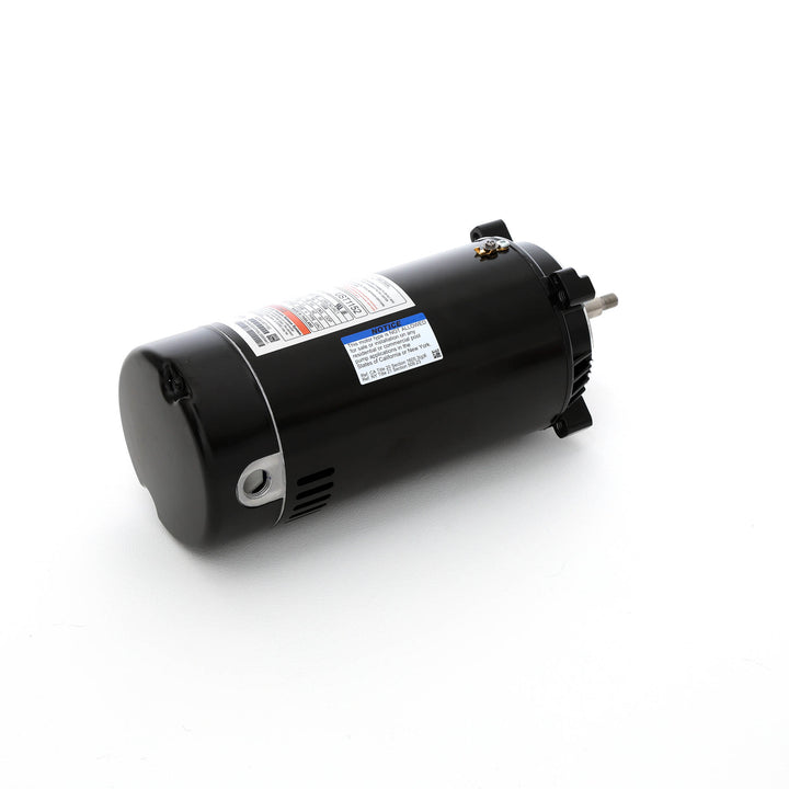 Century pool pump motor UST1152 with black cylindrical body and threaded shaft shown on white background