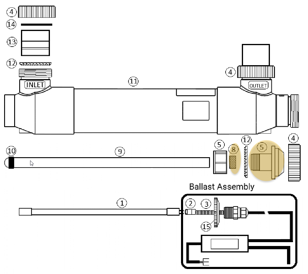 Pentair Quartz Sleeve Module for BioShield UV System | 523382