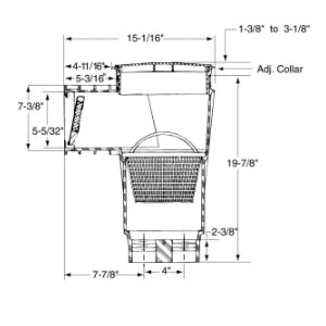 2" Bermuda™ Skimmer Slip Port ABS Tan | 506382