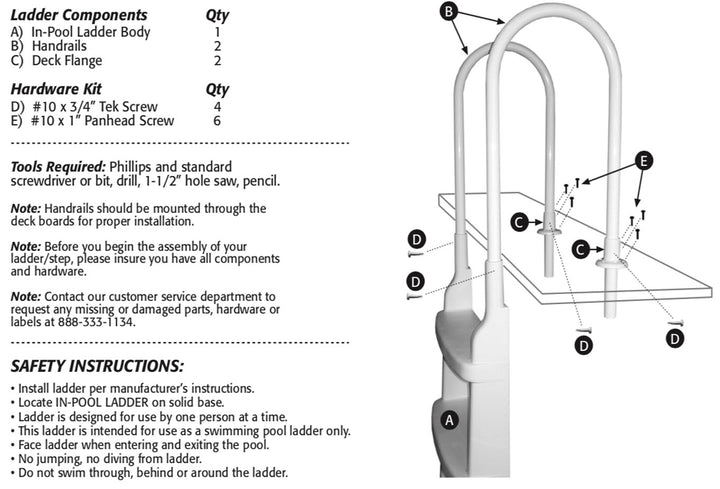 Main Access Easy Incline Deck Ladder, White | 200200