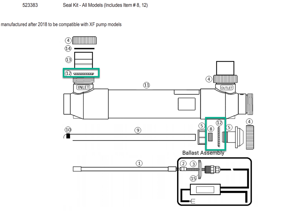 Pentair BioShield UV Seal Kit | 523383Z
