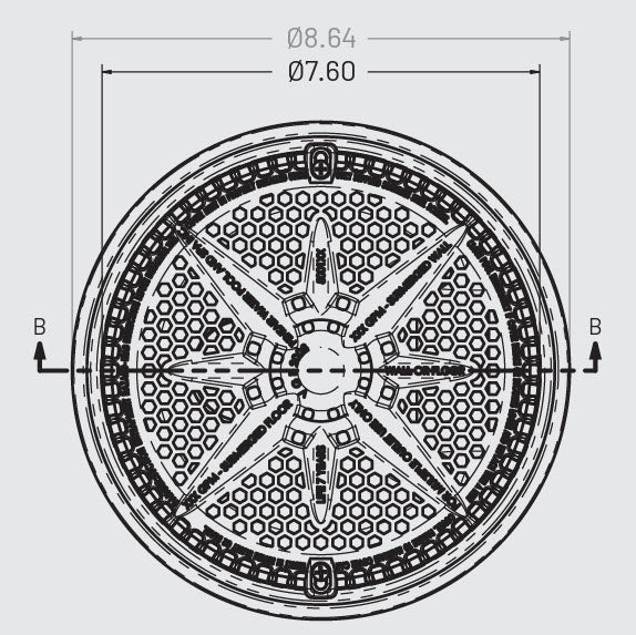 Pentair 8" StarGuard Main Drains with 2" Side & 1-1/2", Bottom Ports ABS Sump with Ring & Cover, Black | 500111