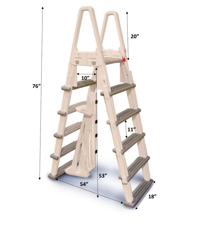 Confer Eliminator Heavy Duty A-Frame Ladder w/ Barrier | 7000X