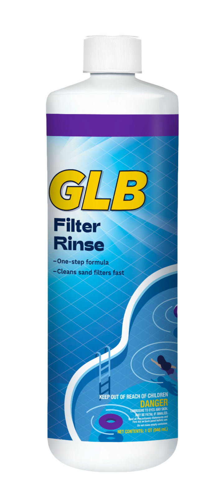 GLB Filter Rinse Pool Filter Cleaner, 32 oz Bottle | 71014