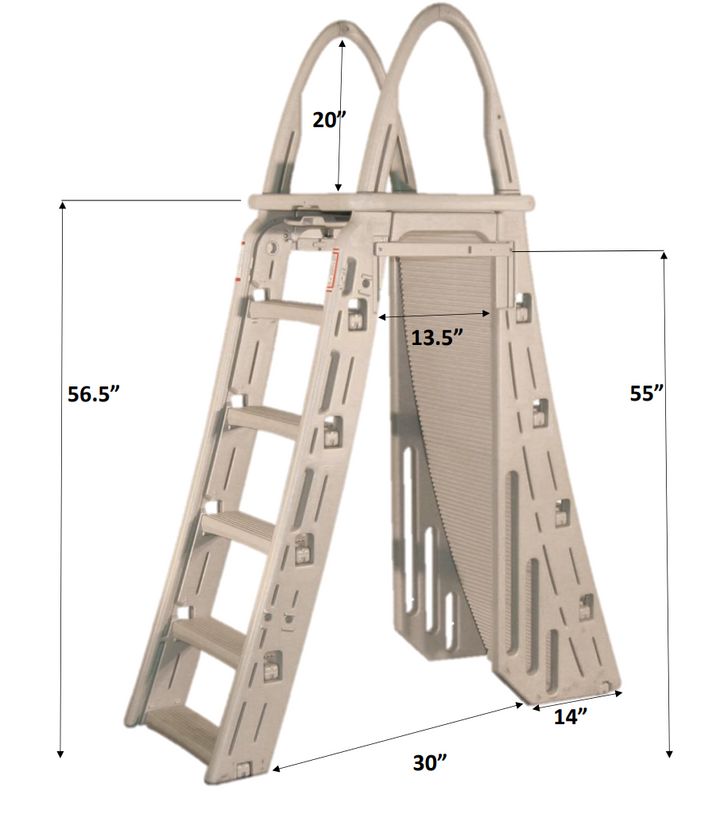 Confer A-Frame Ladder w/ Roll-Guard Gate | 7200