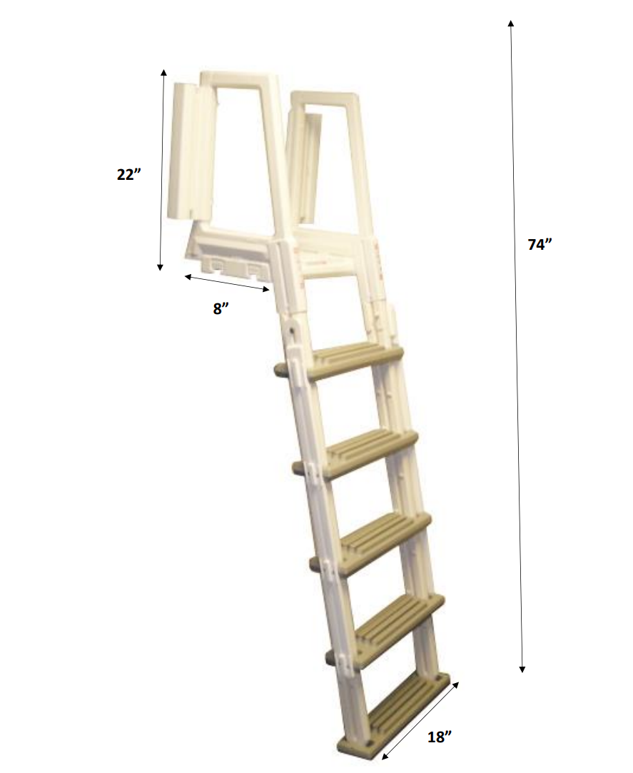 Confer HD Ground to Step Entry Ladder, for 48" to 54" Pools | 8000X