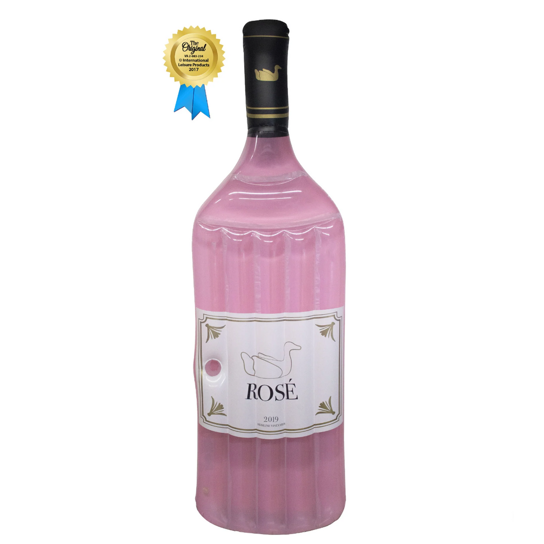 Swimline Inflatable Rosé Bottle Pool Float Lounger | 90654