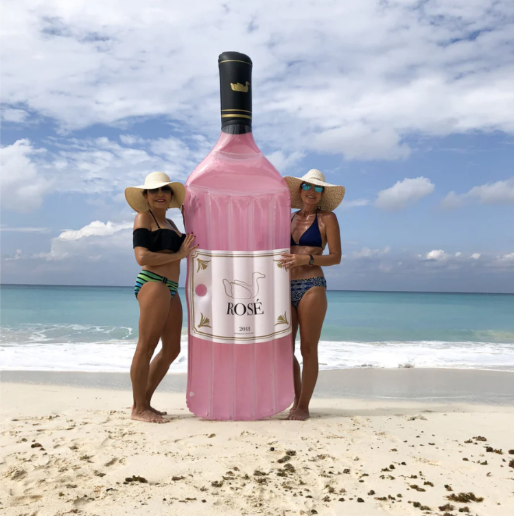 Swimline Inflatable Rosé Bottle Pool Float Lounger | 90654