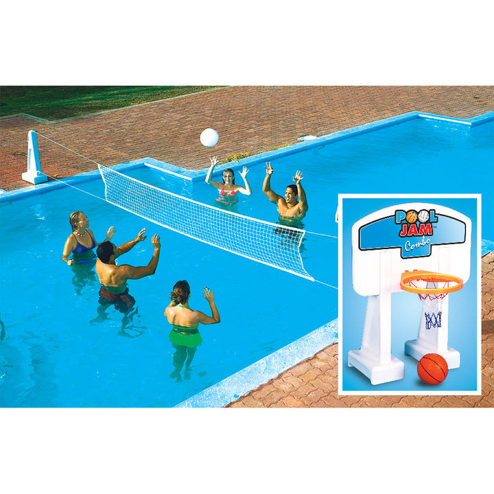 Swimline Pool Jam Volleyball & Basketball Combo for In-Ground Pools | 9190