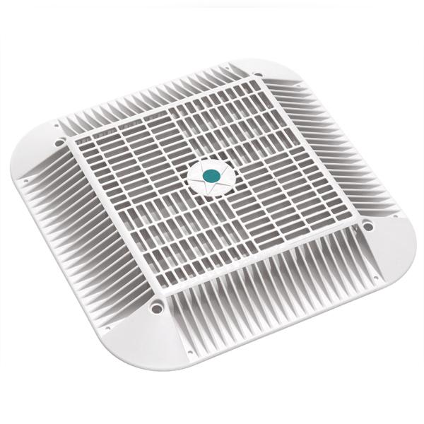 Aquastar 16" Square Anti-Entrapment Suction Outlet Cover For 12" Square Retrofits Or New Construction, White | 1216101