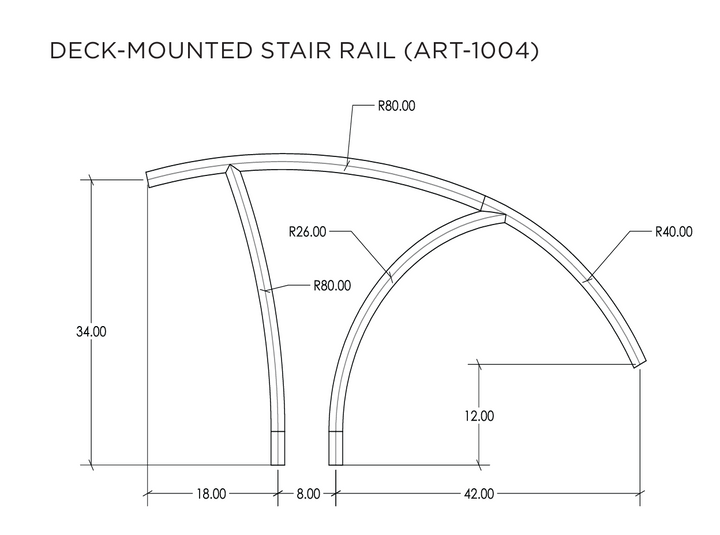 SR Smith Artisan Series Deck Mounted Stair Rail | ART-1004