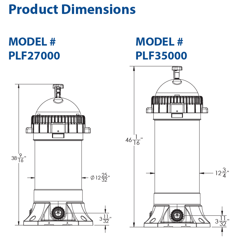 AquaStar Pipeline Cartridge Filter, 250 sq. ft | PLF35000