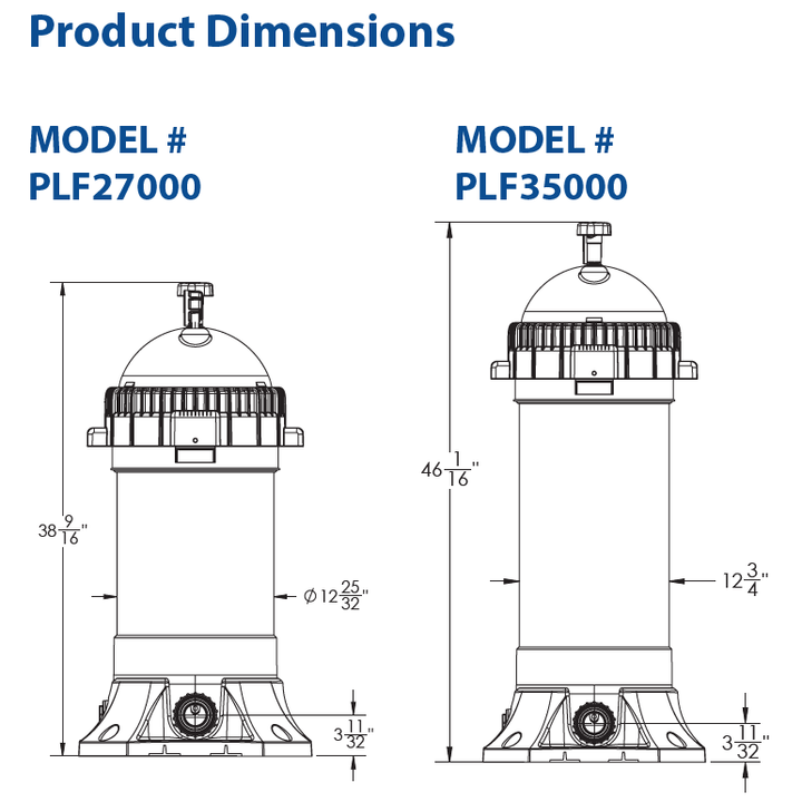 AquaStar Pipeline Cartridge Filter, 250 sq. ft | PLF35000