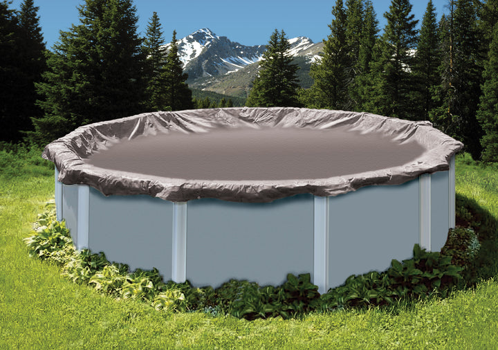 Swimline Silver King Round Above Ground Winter Pool Cover, Silver/Black, Various Sizes