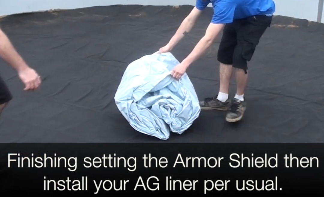 GLI 18' x 33' Oval Armor Shield Liner Floor Pad | 70-1833OV-BLK-160