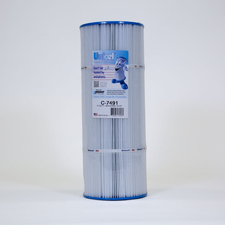 Unicel C-7491 75 Sq. Ft. Pool Filter Cartridge | 18 7/16" x 7" | Pentair/Pac-Fab Sea Horse 300