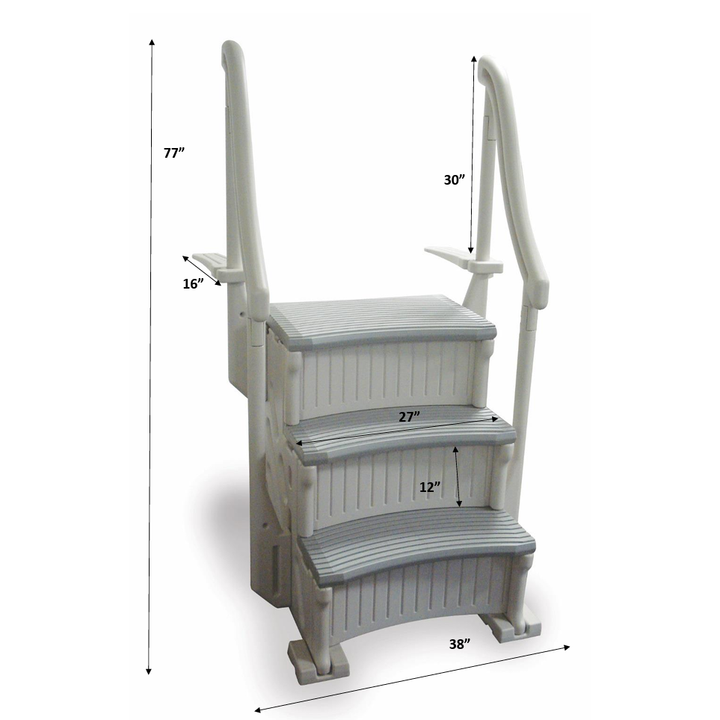 Confer Curve Base Beige In-Pool 3 Step For In Ground Pools | CCX-IG