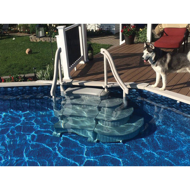 Confer Curve Base In-Pool 4 Step for A/G Pool, Beige | CCX-AG