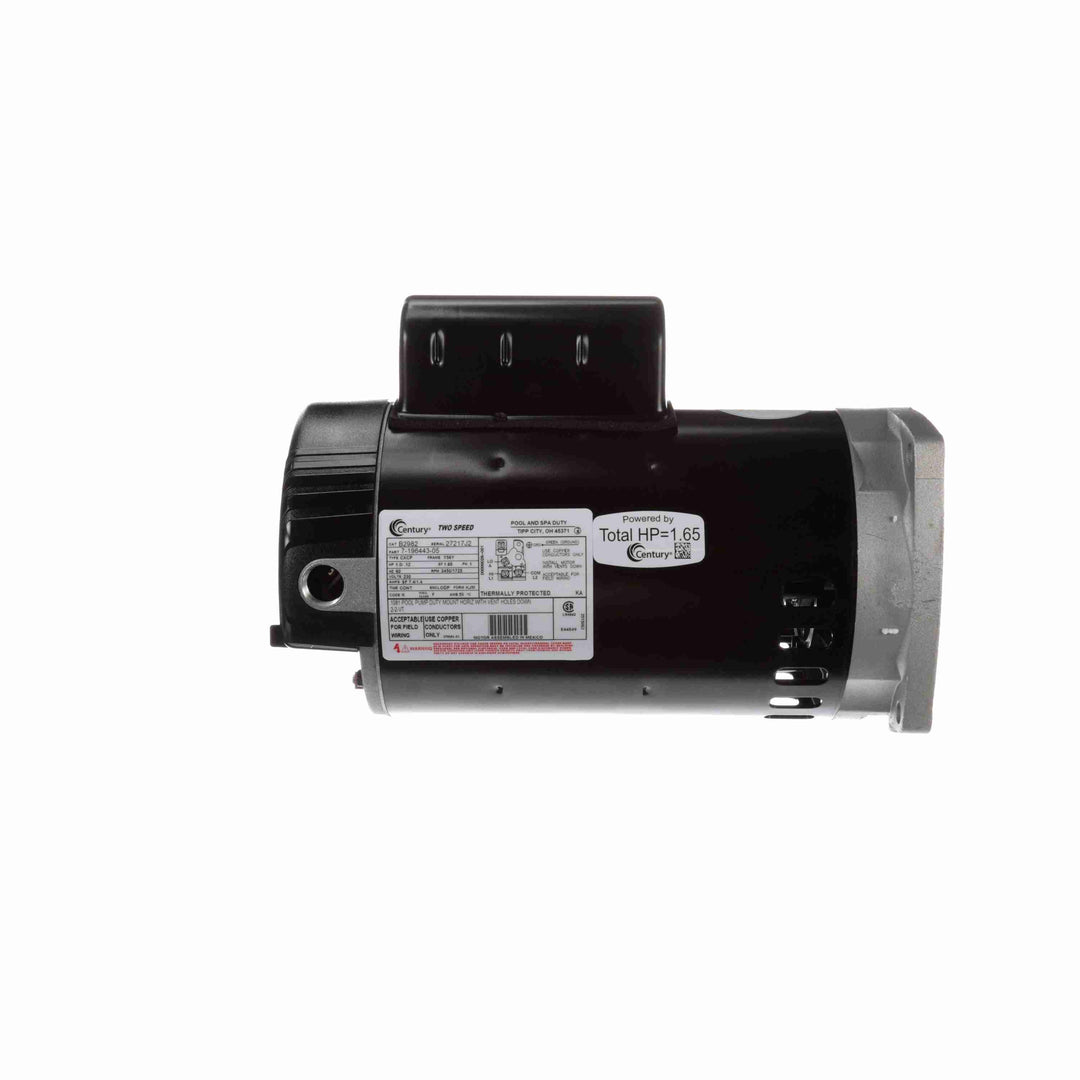 Century Pool Pump Motor 1HP 2-Speed 1 Phase 60Hz 230V 56Y Frame | B2982