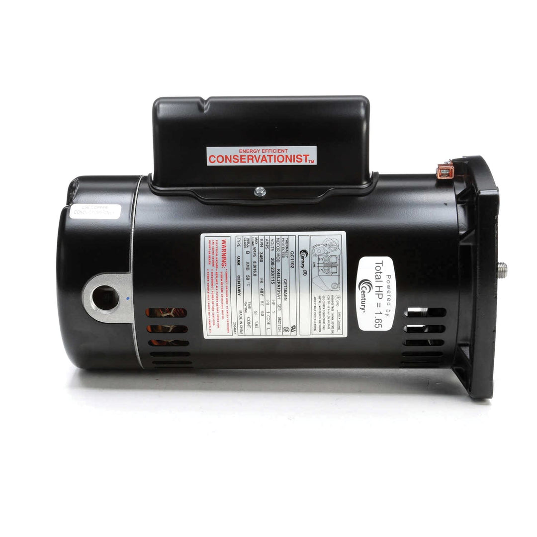 Century Pool Pump Motor 1HP 1-Speed 1 Phase 60Hz 208-230/115V 48Y Frame | QC1102
