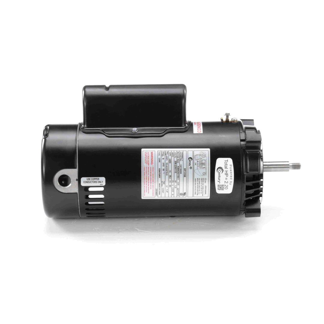 Century Pool Pump Motor Threaded Shaft 1.5HP 1-Speed 115/230V 56J Frame | ST1152