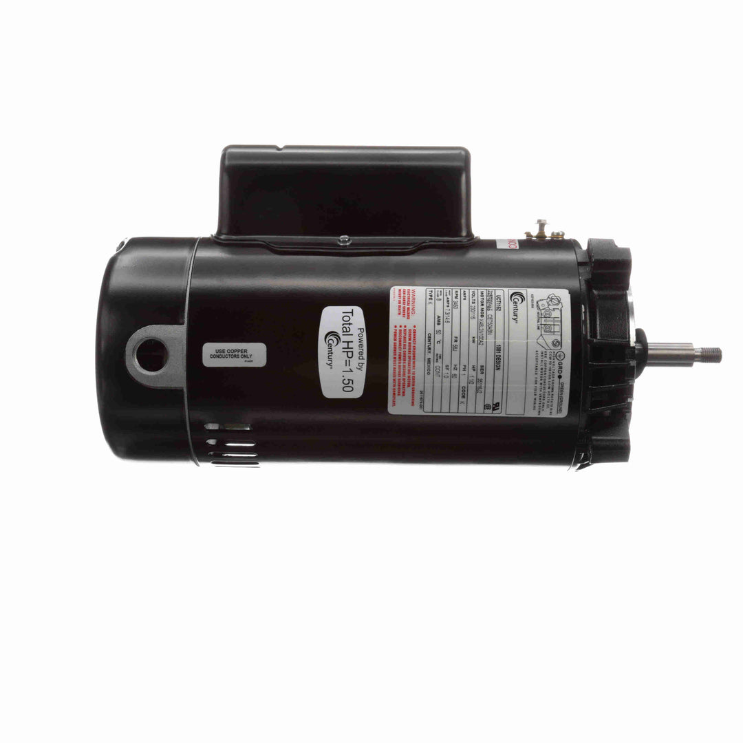 Century Pool Pump Motor 1-1/2HP 1-Speed 1 Phase 60Hz 230/115V 56J Frame | UCT1152
