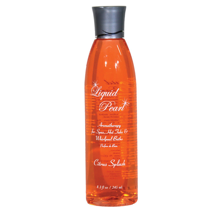 8oz Liquid Pearl Aromatherapy bottle by Insparation Inc with translucent orange liquid and gray cap showing citrus splash label