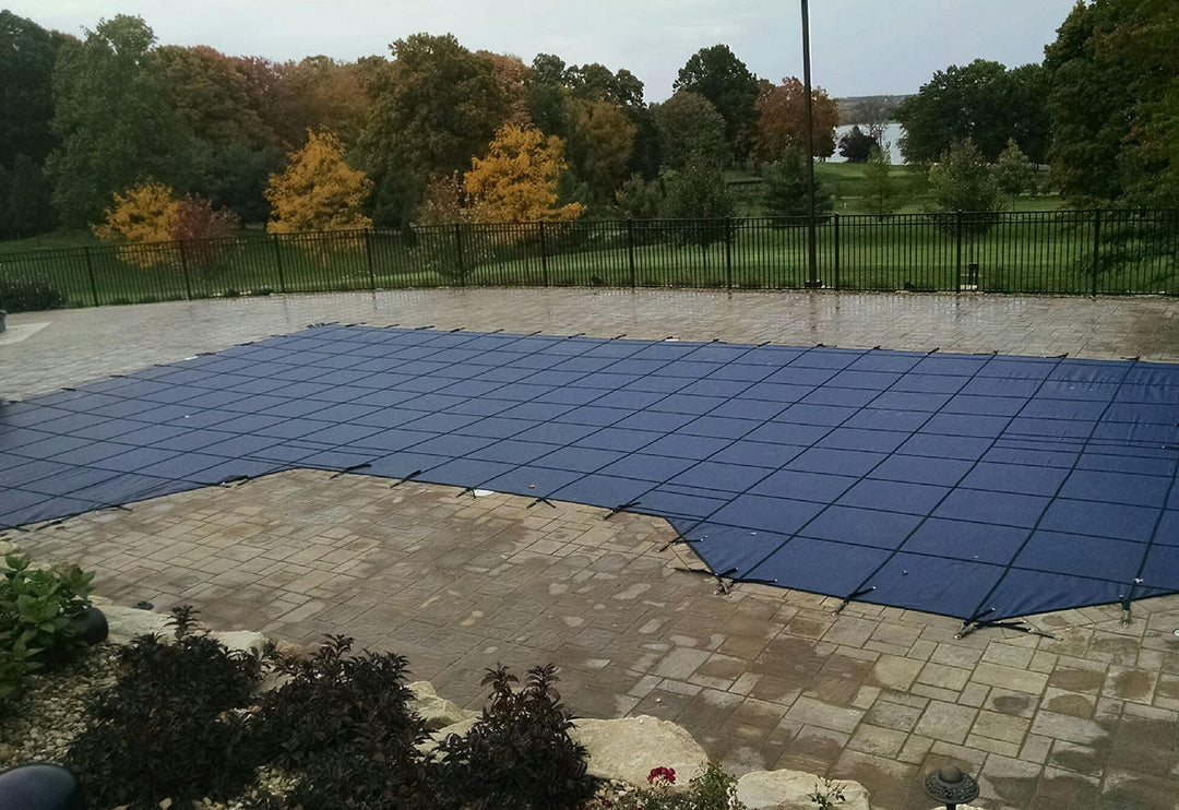 GLI 12' x 24' Rectangle Mesh Safety Cover, Blue | 20-1224RE-SAP-BLU