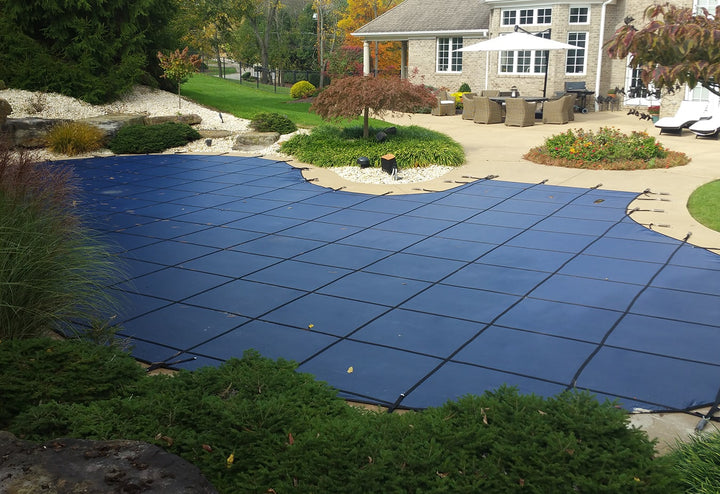 GLI 12' x 24' Rectangle Mesh Safety Cover, Blue | 20-1224RE-SAP-BLU