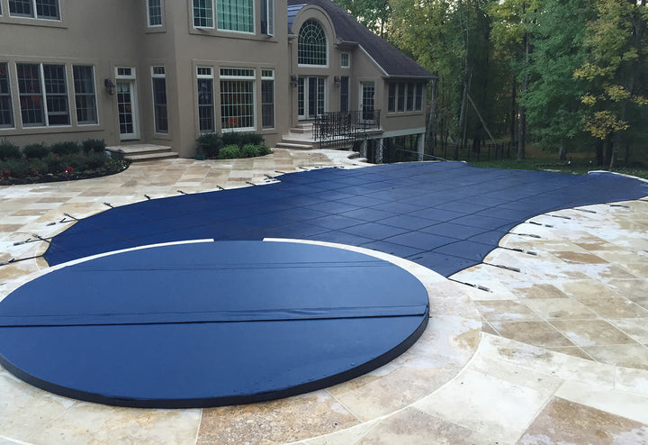GLI 12' x 24' Rectangle Mesh Safety Cover, Blue | 20-1224RE-SAP-BLU