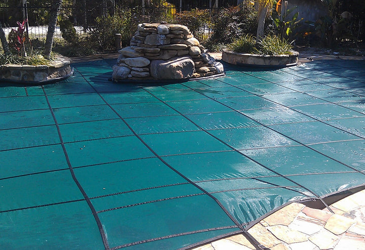 GLI 18' x 36' Rectangle Mesh Safety Cover, Green | 20-1836RE-SAP-GRN