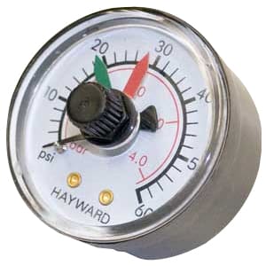 Hayward Pressure Gauge with Dial for SwimClear Cartridge Filters, ProGrid DE Filters, and Perflex DE Filters | ECX2712B1