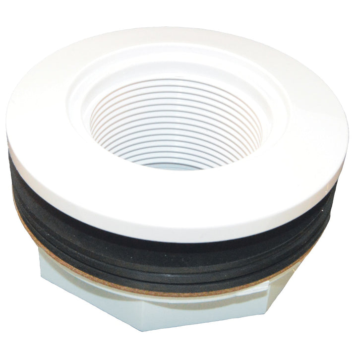 Hayward Inlet Return Wall Fitting, 1-1/2" Socket, White, Fiberglass |SP1023