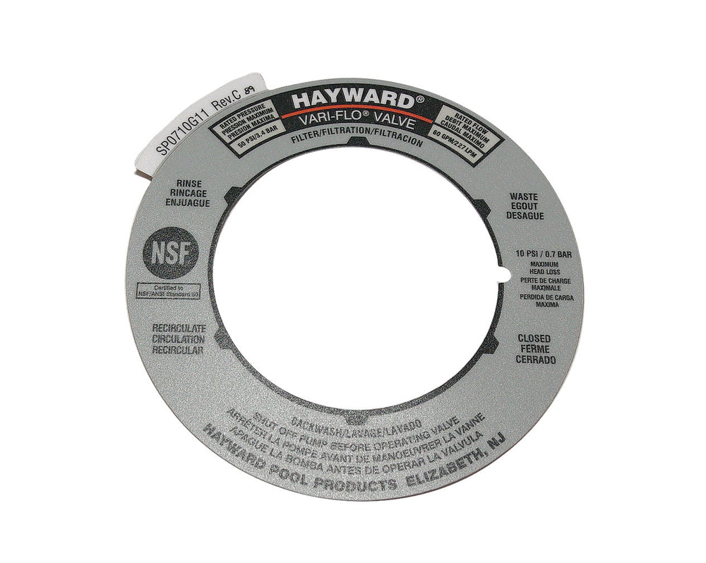 Hayward Label Plate | SPX0710G