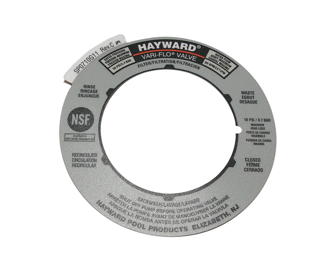 Hayward Label Plate | SPX0710G