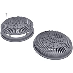 Hayward 8" Dual Suction Frame &amp; Cover, Round, Dark Gray | WG1030AVDGRPAK2