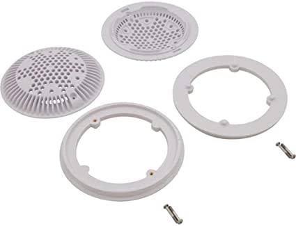 Hayward 8" Dual Suction Frame &amp; Cover, Round,White | Wg1030Avpak2