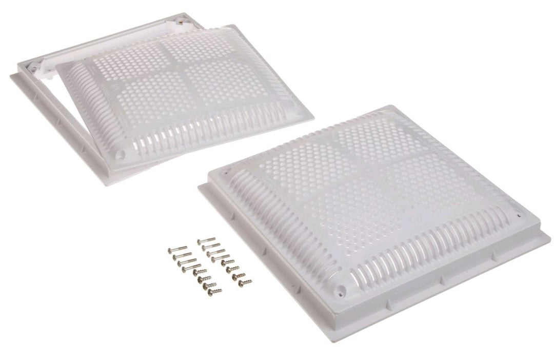 Hayward 12" Dual Pak High Flow Drain Cover and Frame, Square, White | WG1032HF2PAK2