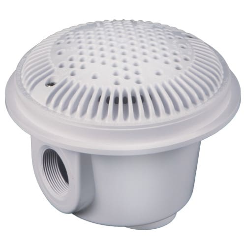 Hayward 8" Round Main Drain Dual Outlet Suction, 1-1/2" FIP x 1-1/2"  FIP, White, Concrete | WG1051AVPAK2