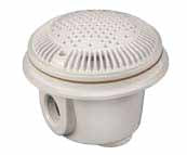 Hayward 8" Round Main Drain Dual Outlet Suction, 2" FIP x 2"  FIP, White, Concrete| WG1054AVPAK2