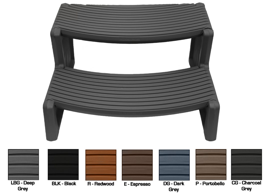 Confer Plastics Handi-Step Spa Steps, Dark Gray | HS2-DG