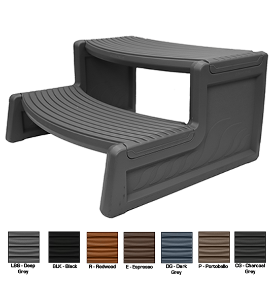 Confer Plastics Handi-Step Spa Steps, Dark Gray | HS2-DG