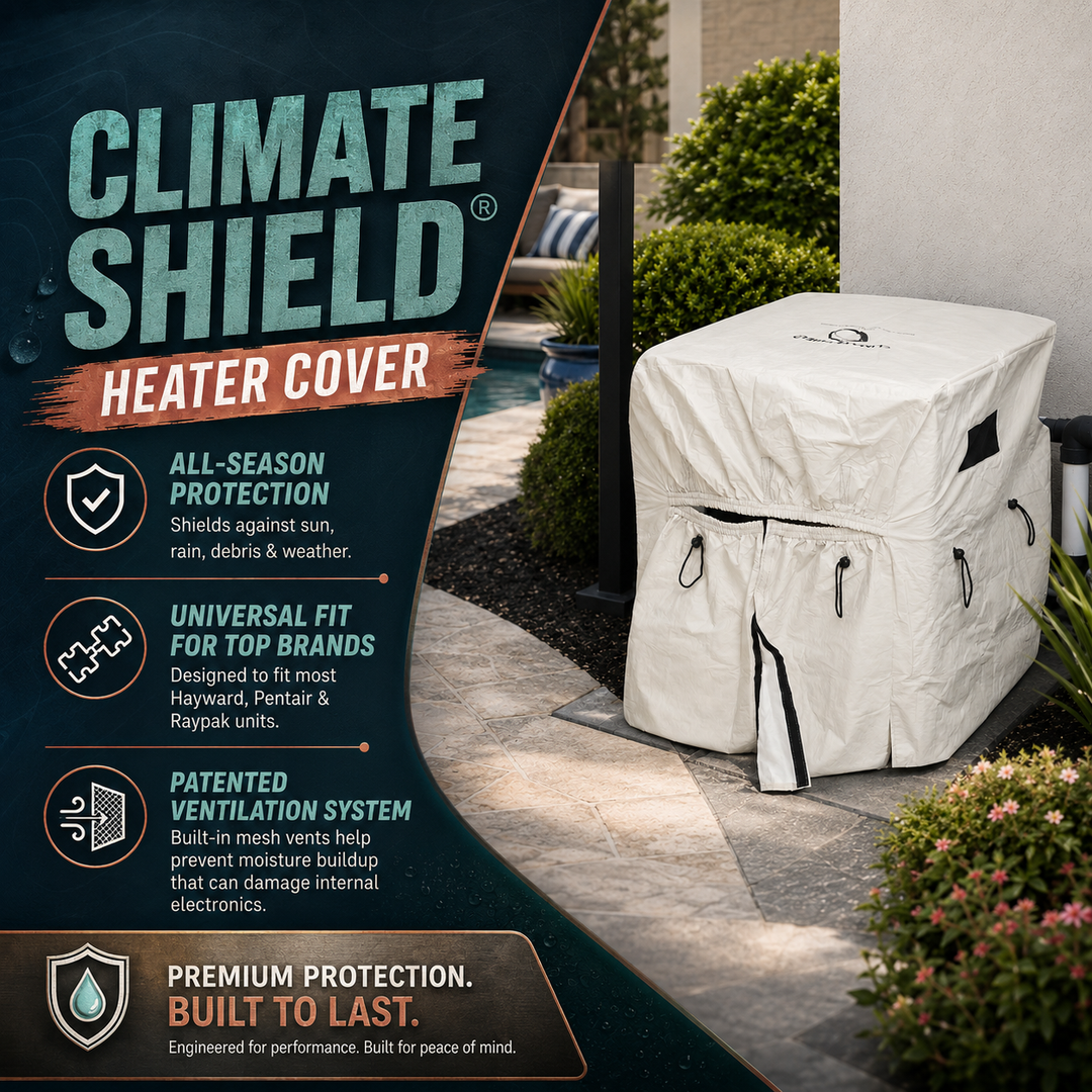 Outdoor Solutions Climate Shield® Pool Heater &amp; Heat Pump Cover, Two Sizes | OSCS-HC &amp; OSCS-HPC