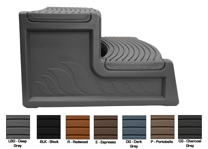 Confer Plastics Handi-Step Spa Steps, Dark Gray | HS2-DG
