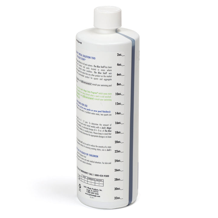 Jacks Magic Blue Stuff Pool Stain Remover, 32 oz | JMBLUE032